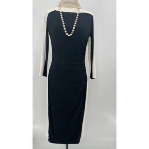 LAUREN RALPH LAUREN Colorblock Stretch Bodycon Fitted Dress US 6
